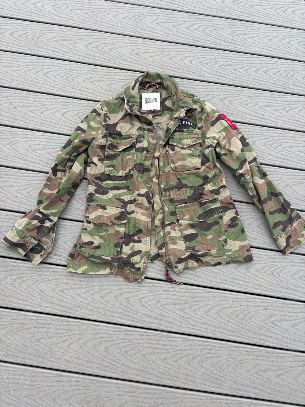 Tommy Hilfiger Green Camo Utility Jacket